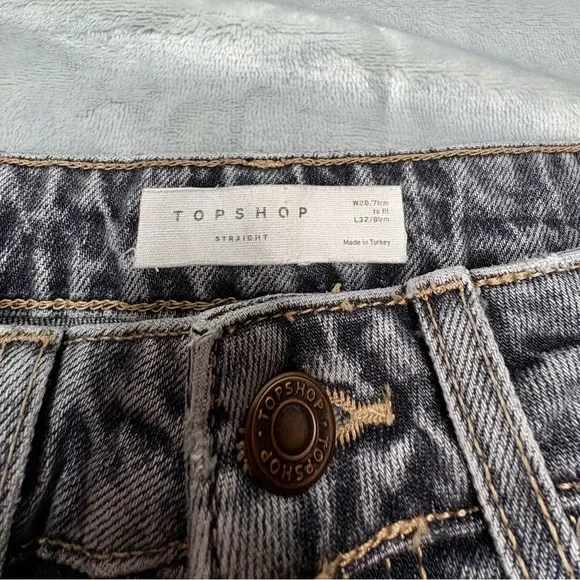 Topshop Straight Jeans | Women’s W28 L32 | Gray Wash - Picture 5 of 8